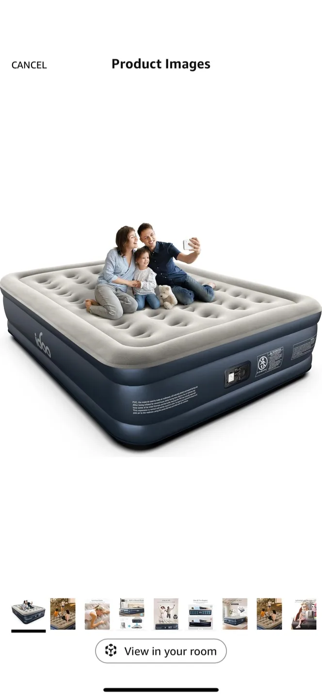 idoo Queen Air Mattress w/ Built-in Pump thumbnail