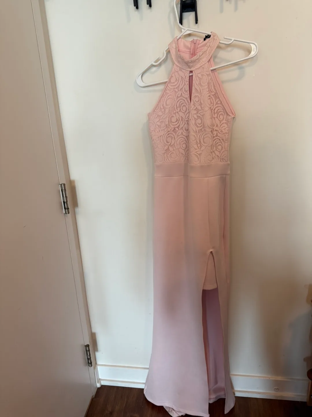 Pink Lace Maxi Dress / wedding/ bridesmaid thumbnail