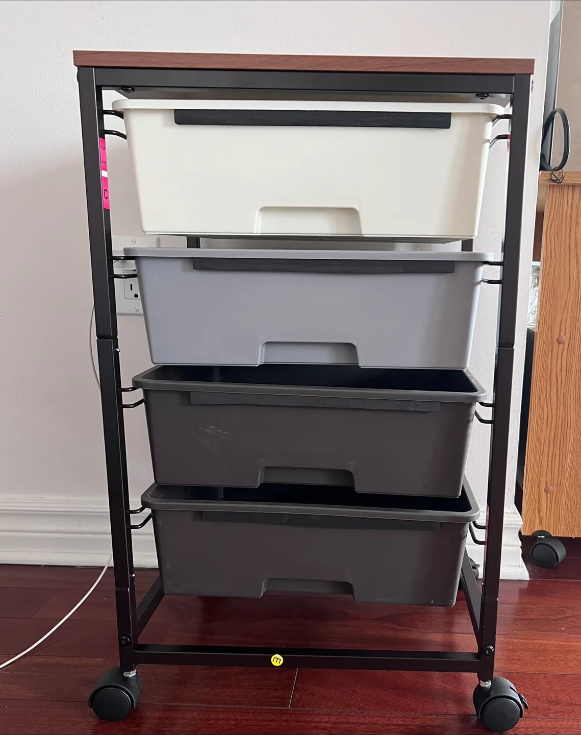 Rolling Storage Cart with 4 Drawers image indicator(2)