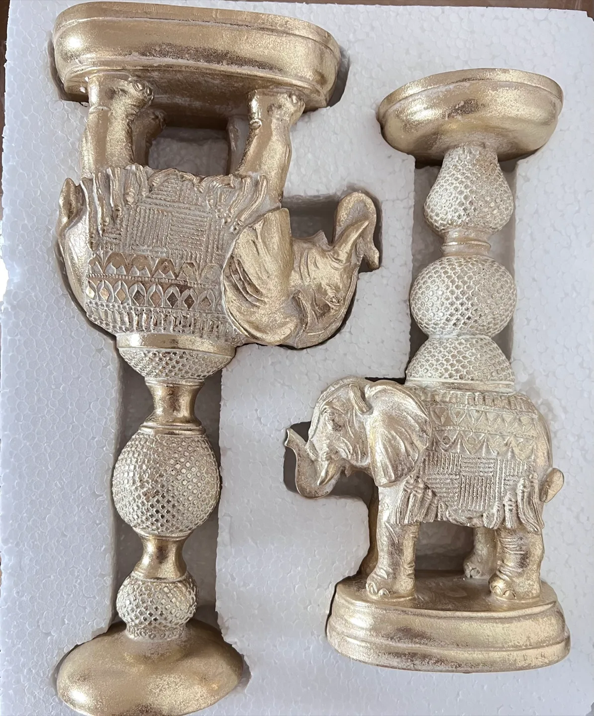 Deco 79 Elephant Candle Holders, Set of 2 image indicator(2)