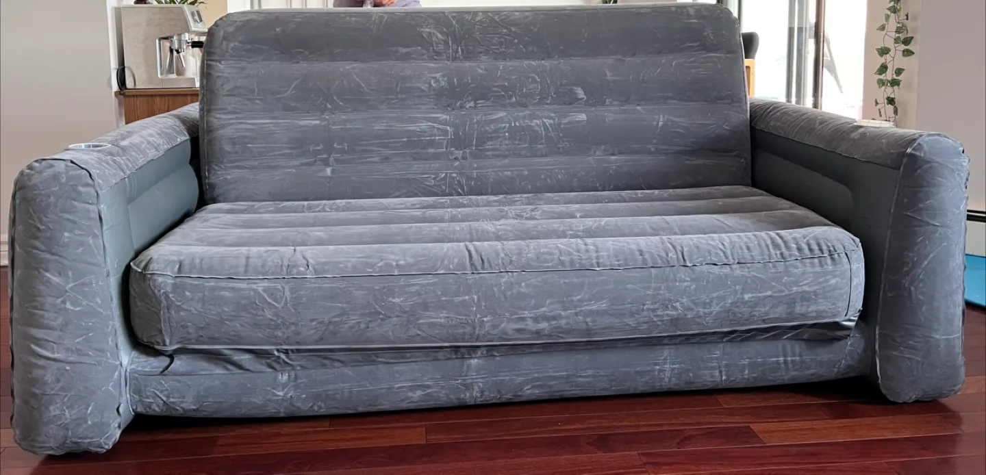 Intex Queen Size Inflatable Pull-Out Sofa Bed, Dark Gray image indicator(3)