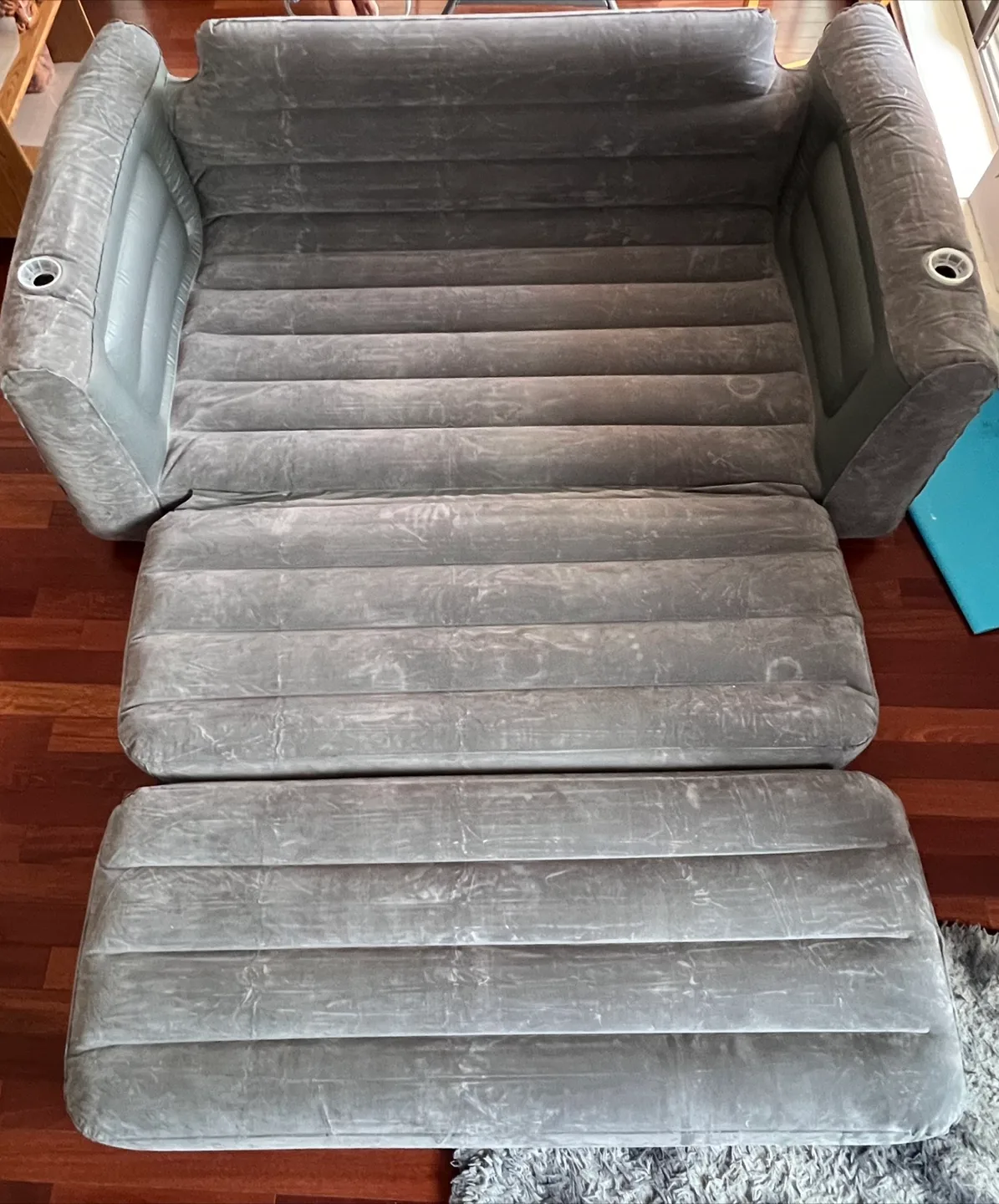 Intex Queen Size Inflatable Pull-Out Sofa Bed, Dark Gray image indicator(4)