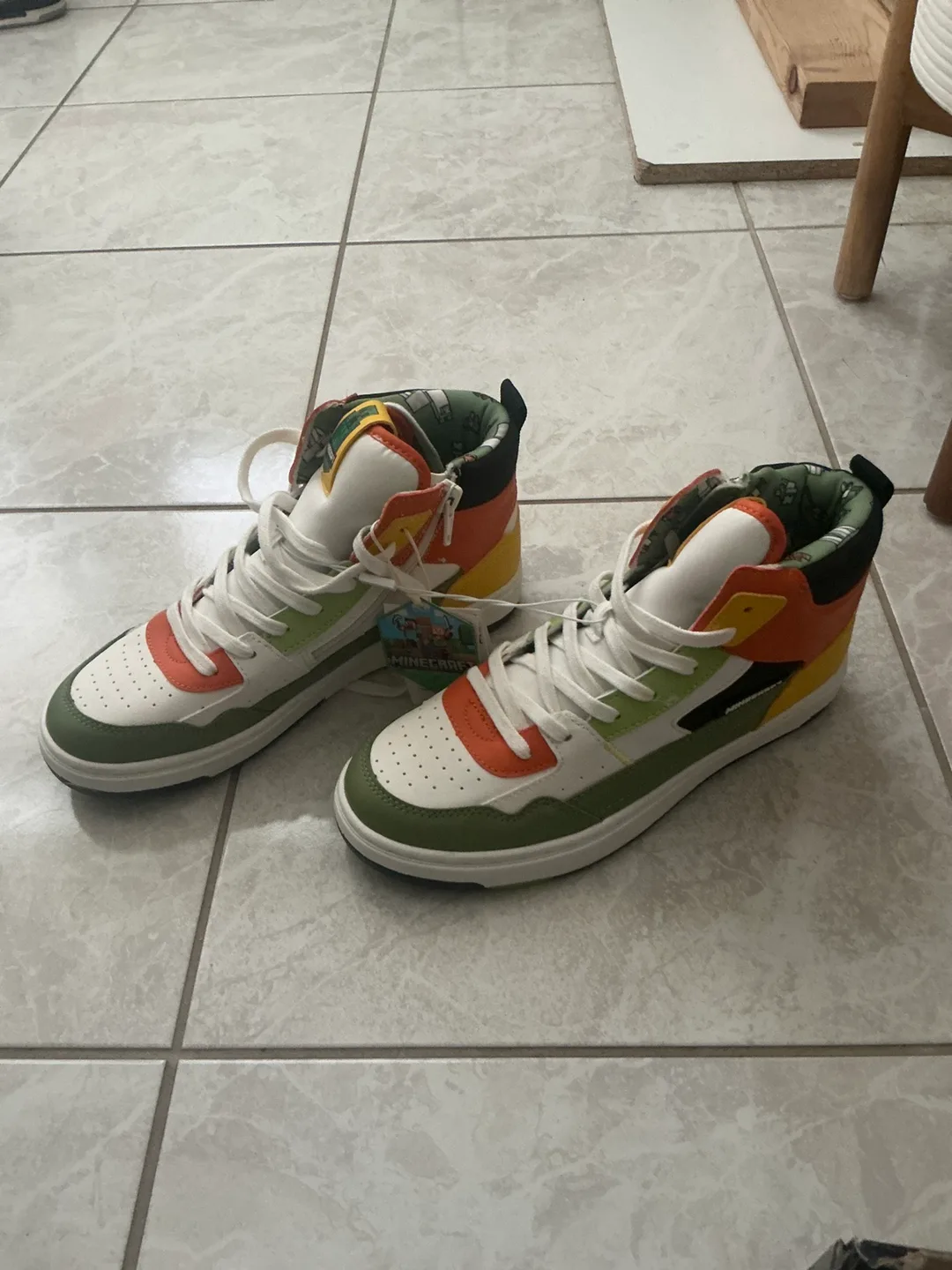 Zara Minecraft High Top Sneakers - Size 7 (Youth) thumbnail