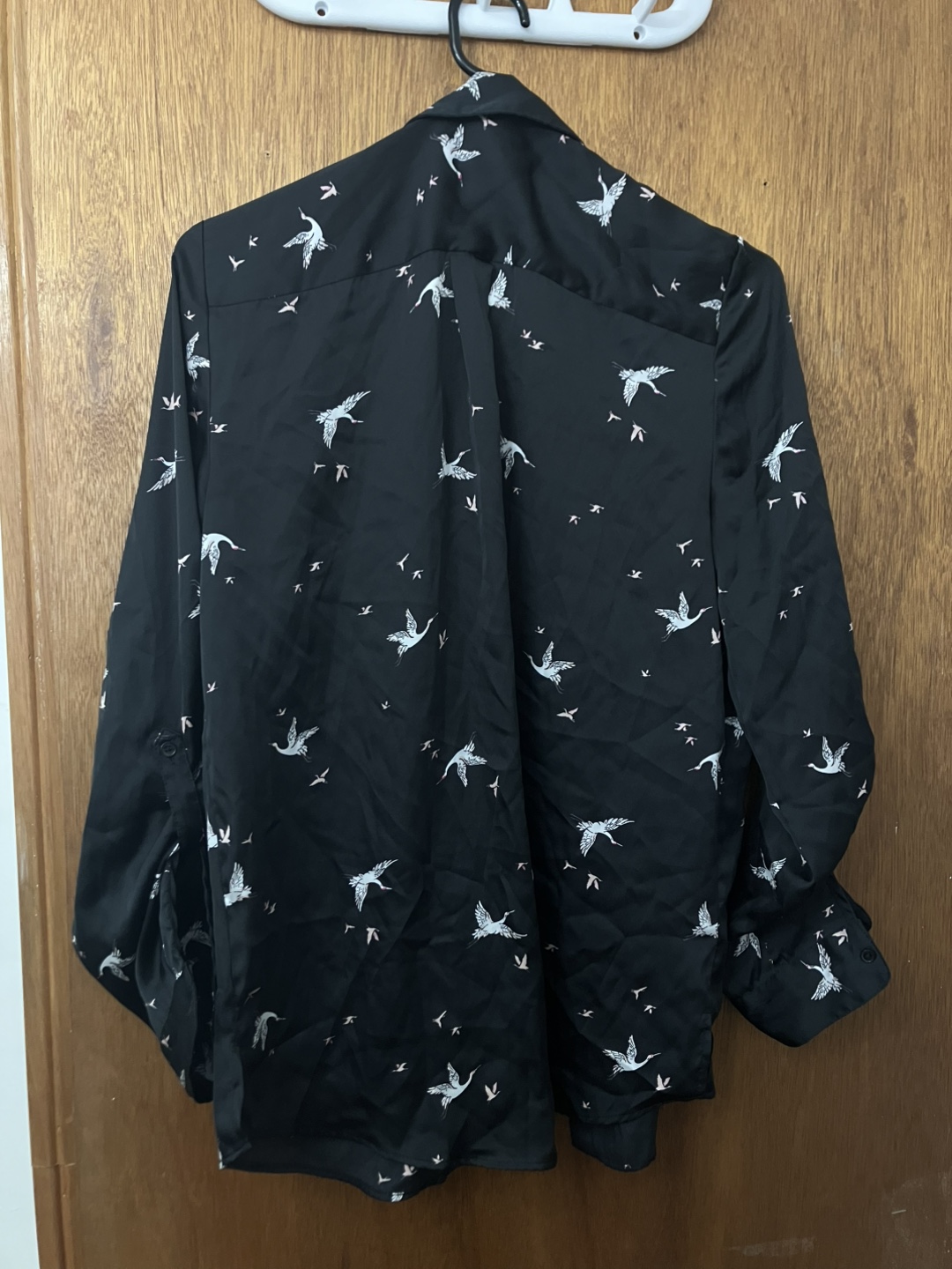 Reitmans Black Bird Print Shirt - Size M - photo 2