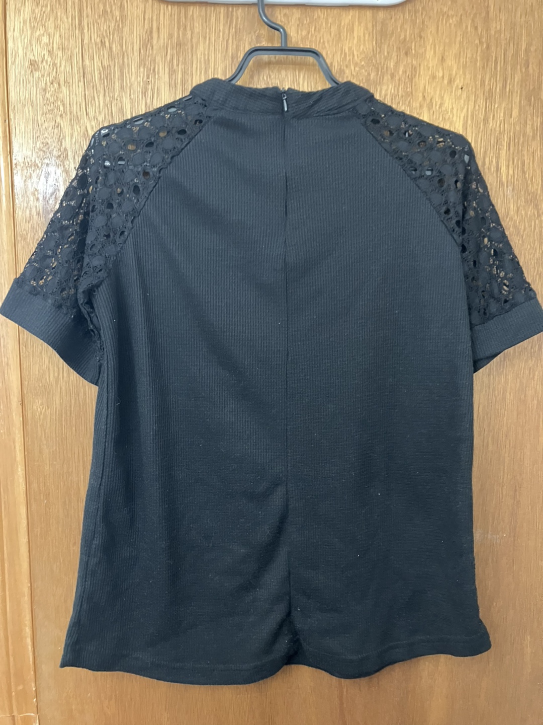 Black Partly Lace shirt — Medium - photo 2