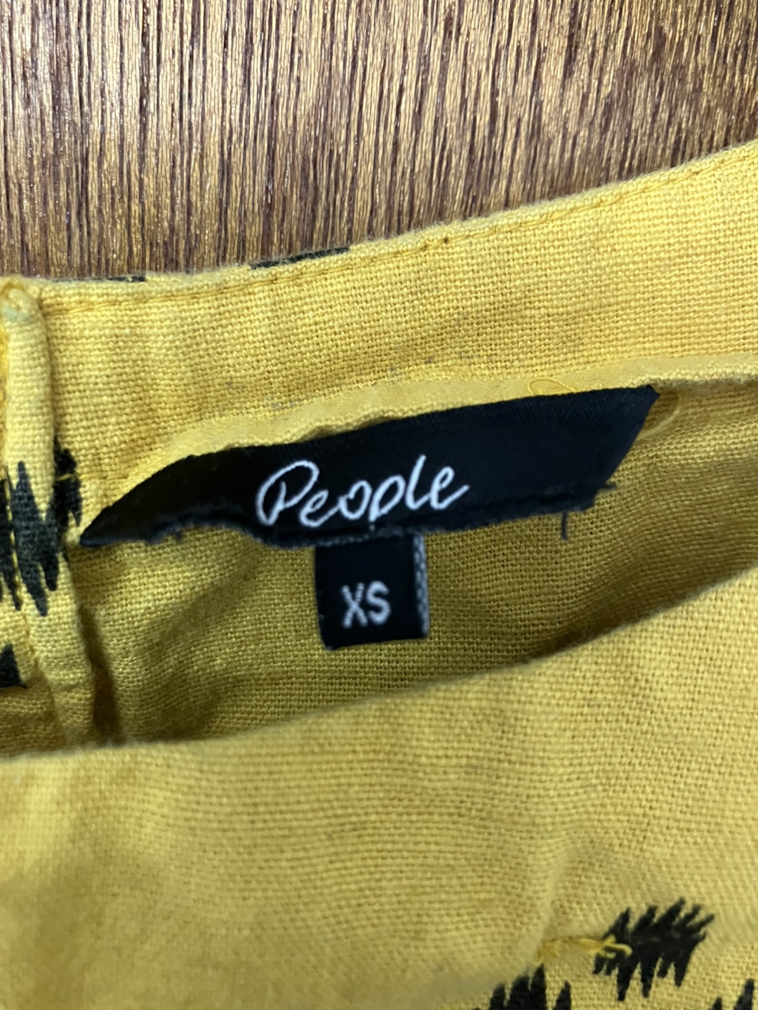 Yellow Cotton/Linen Shirt — Extra Small - photo 3