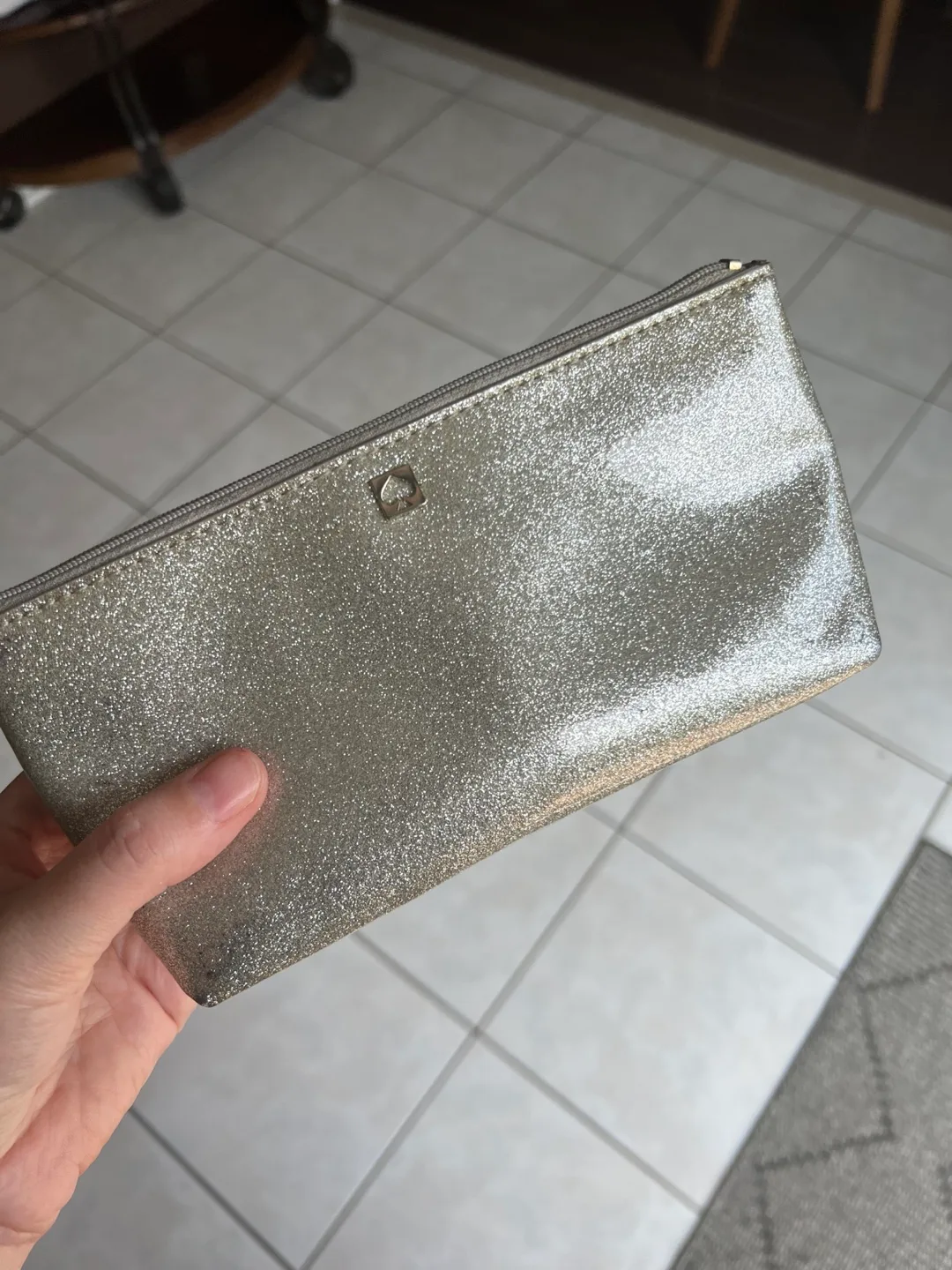 Kate Spade Glitter Cosmetic Pouch thumbnail