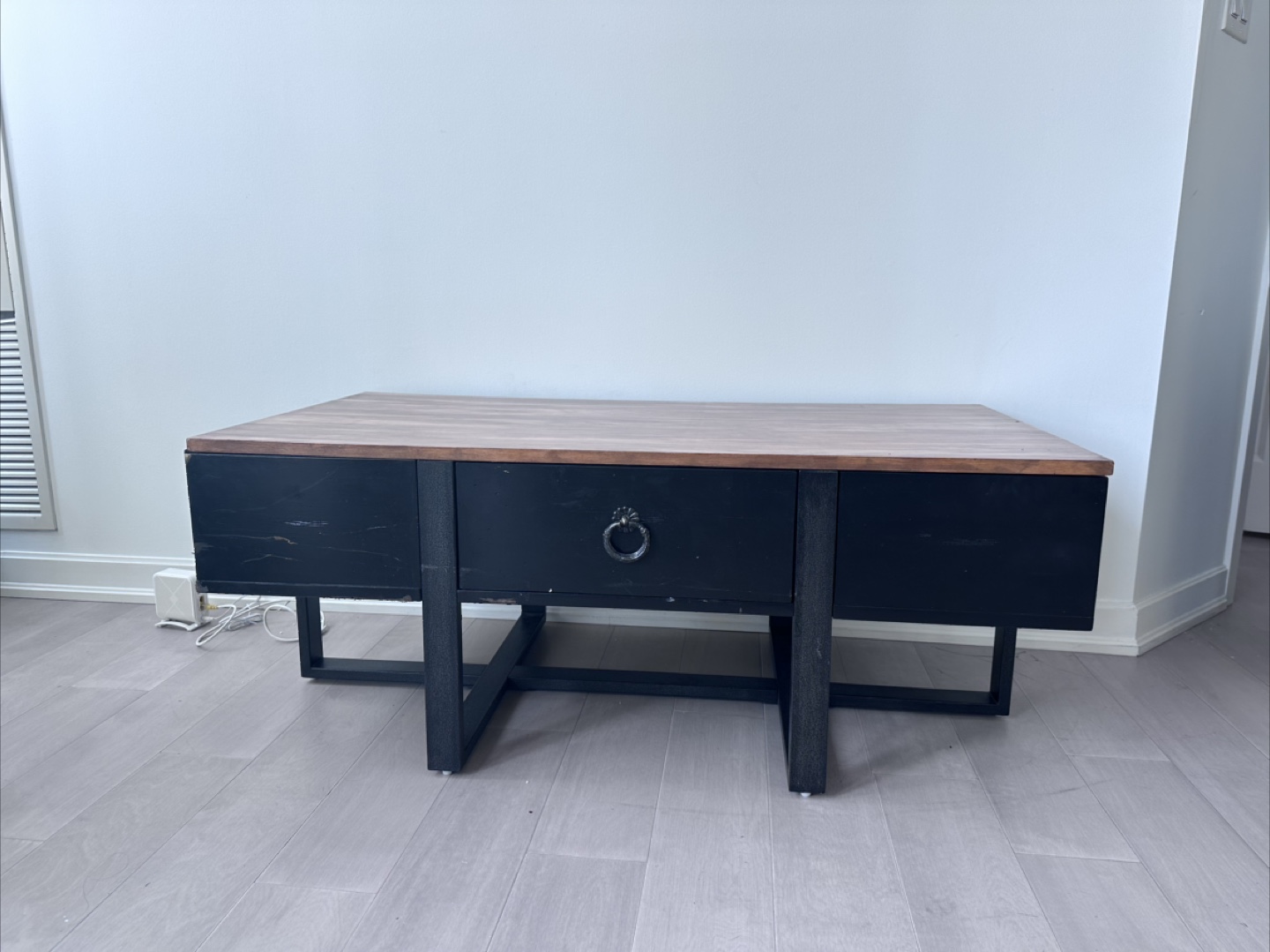 Lift Top Coffee Table - Black & Wood - photo 2