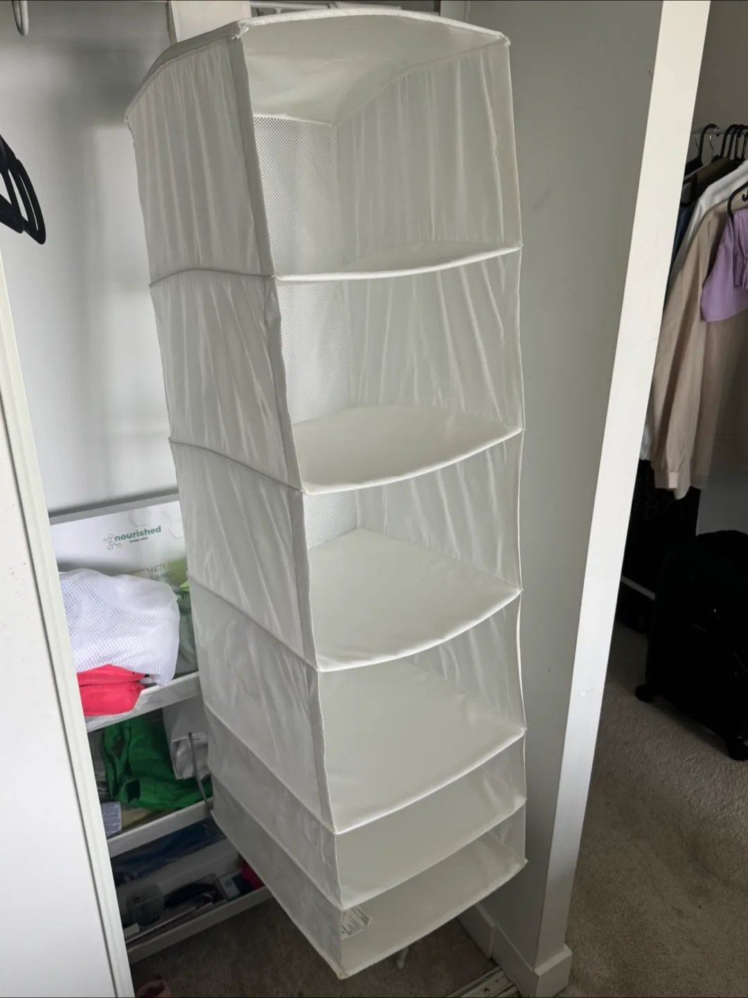 IKEA Hanging Closet Organizer - White thumbnail