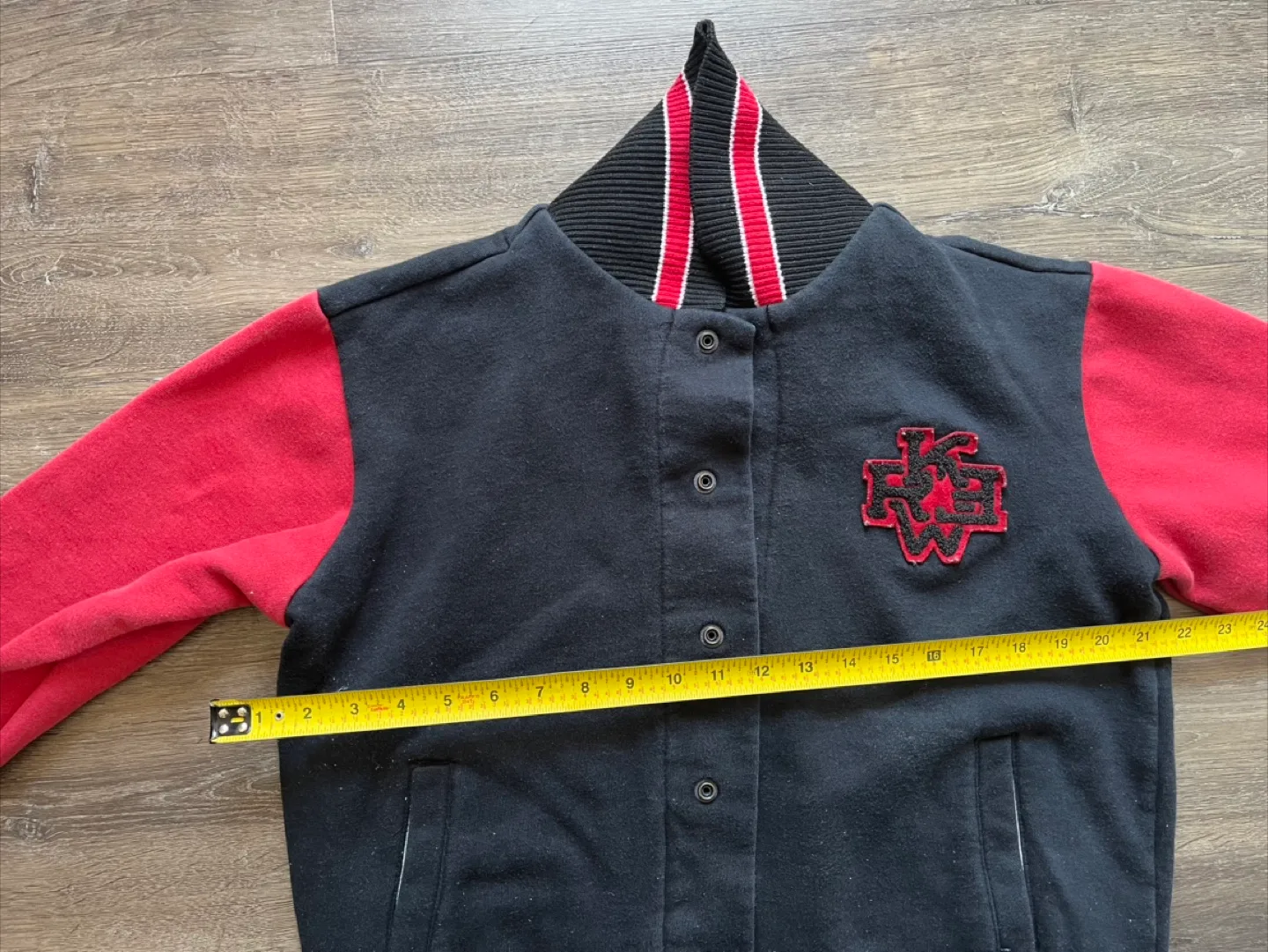Krew Varsity Jacket, Black and Red image indicator(4)