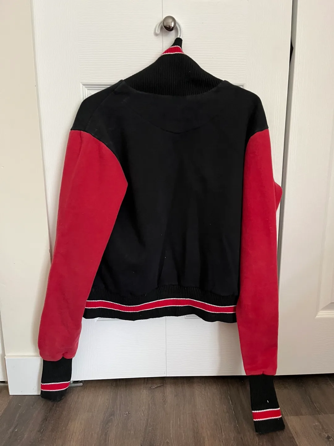 Krew Varsity Jacket, Black and Red image indicator(8)