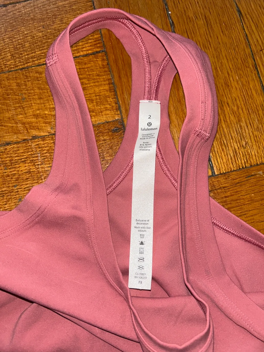Lululemon Racerback Rose Pink Tank Top - Size 2 image indicator(2)