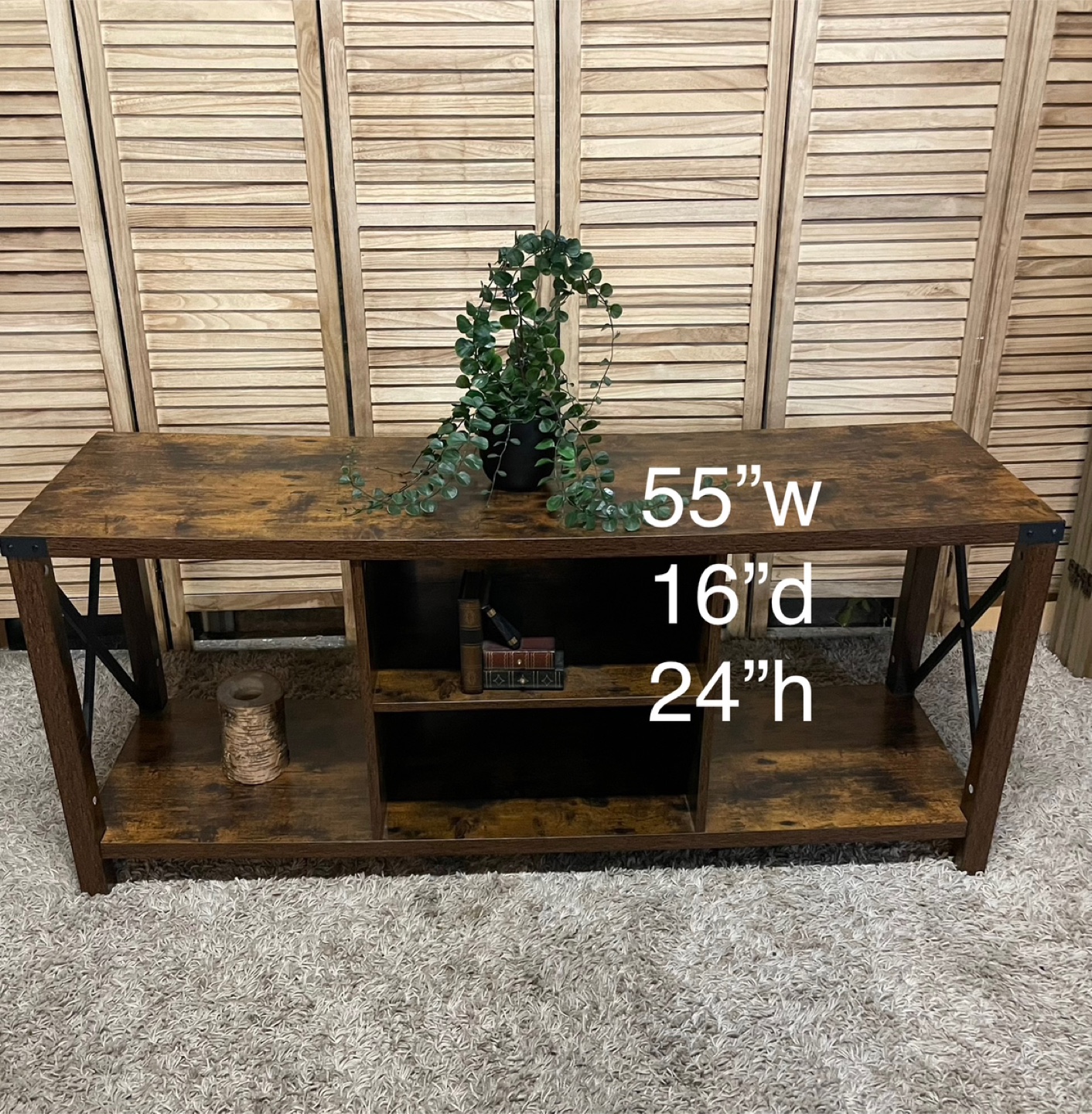 Rustic Brown TV Stand - photo 3