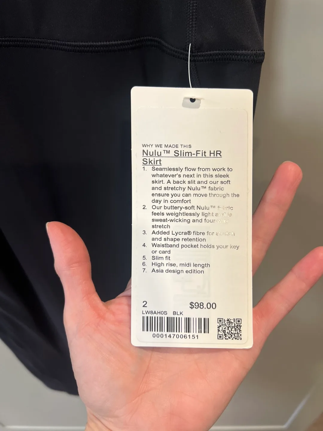 Lululemon Nulu Slim-Fit HR Skirt - Size 2 image indicator(2)