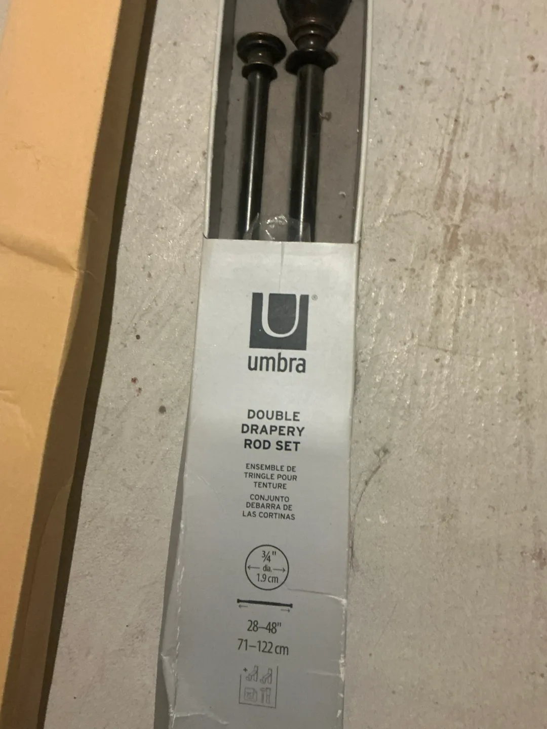 Umbra Double Drapery Rod Set (28-48") thumbnail
