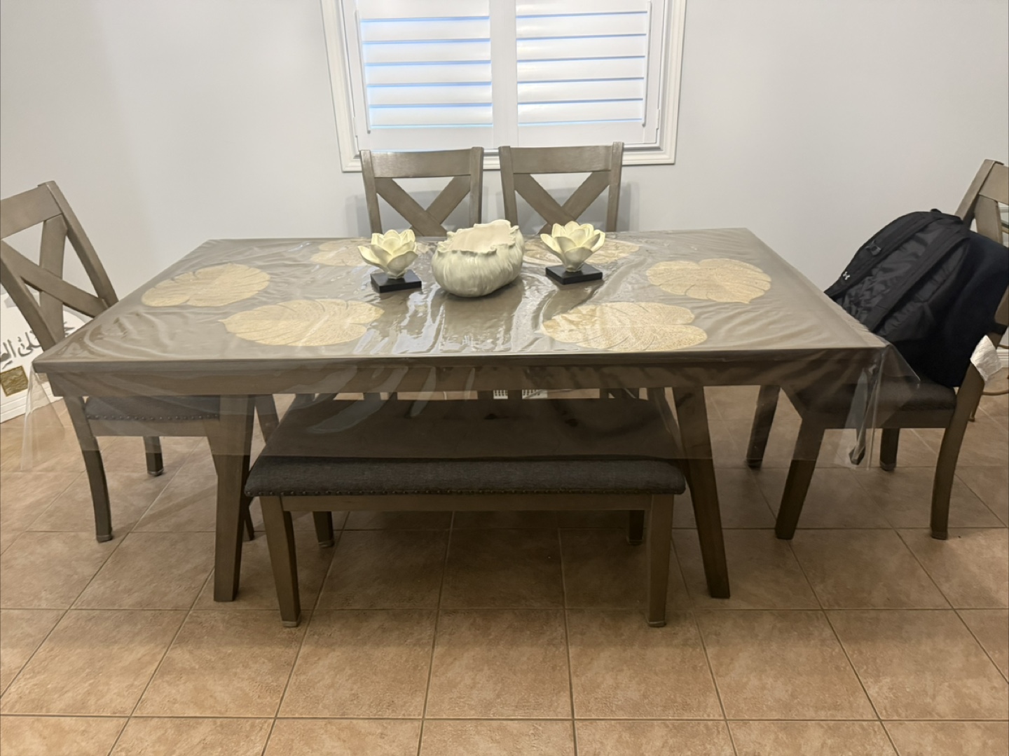 Dining Table Set with 4 Chairs and Bench - photo 4