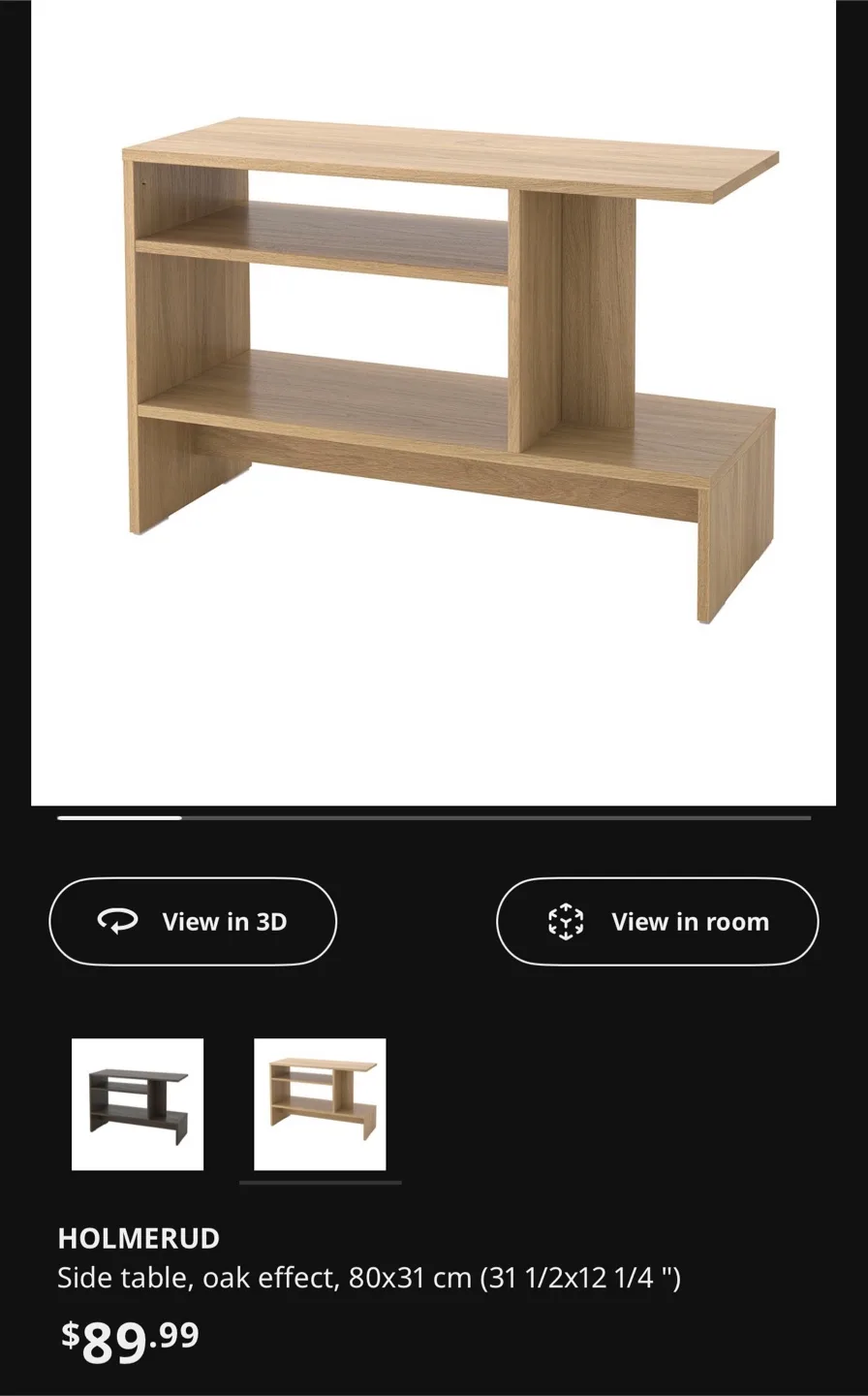 IKEA Holmerud Side Table - Oak Effect thumbnail