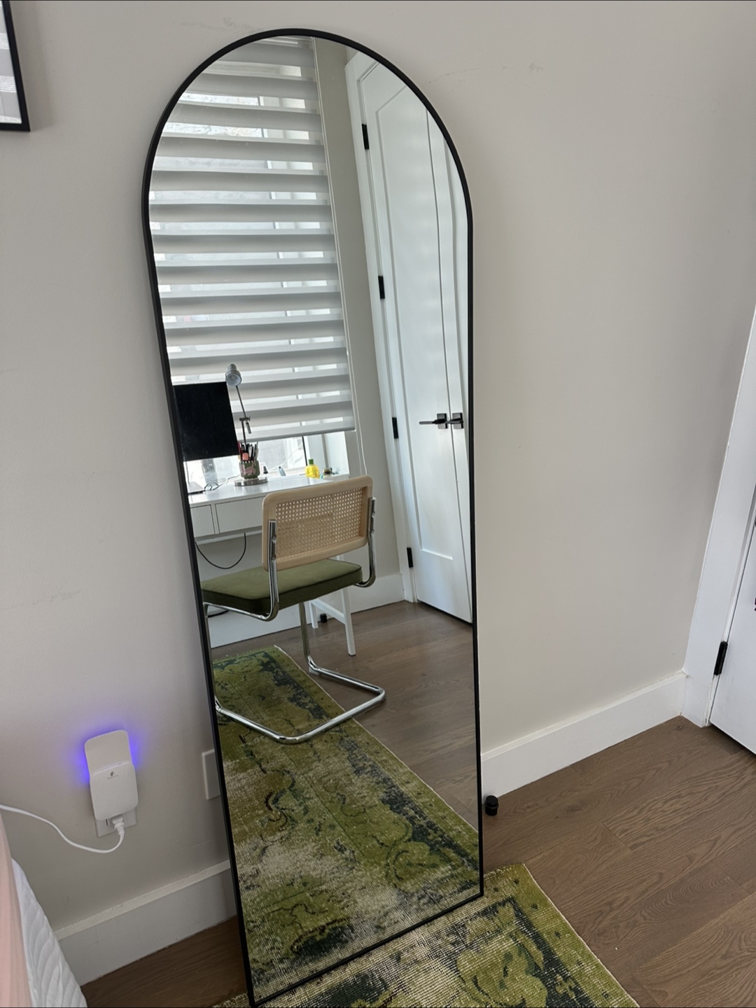 Arched Full Length Mirror - Black Frame