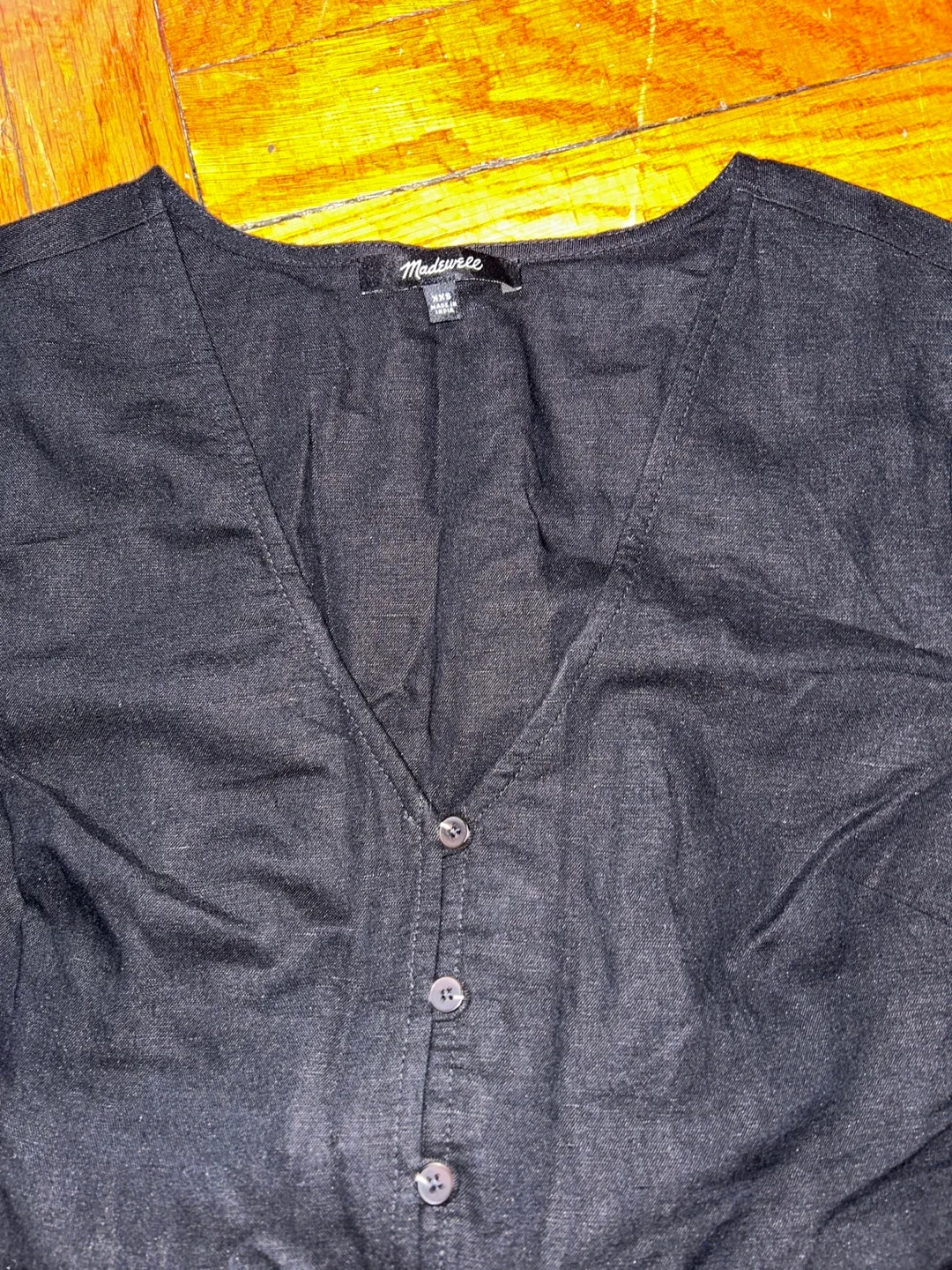 Madewell Black Babydoll Dress - NEW - Size XXS image indicator(2)