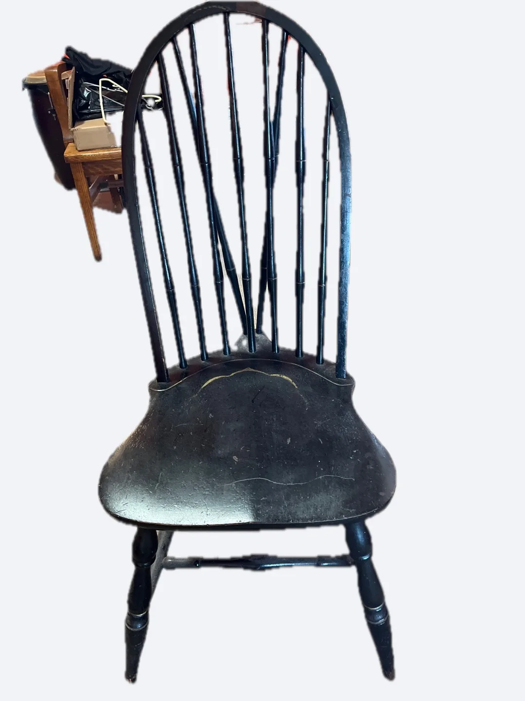 Antique Black Windsor Chair thumbnail