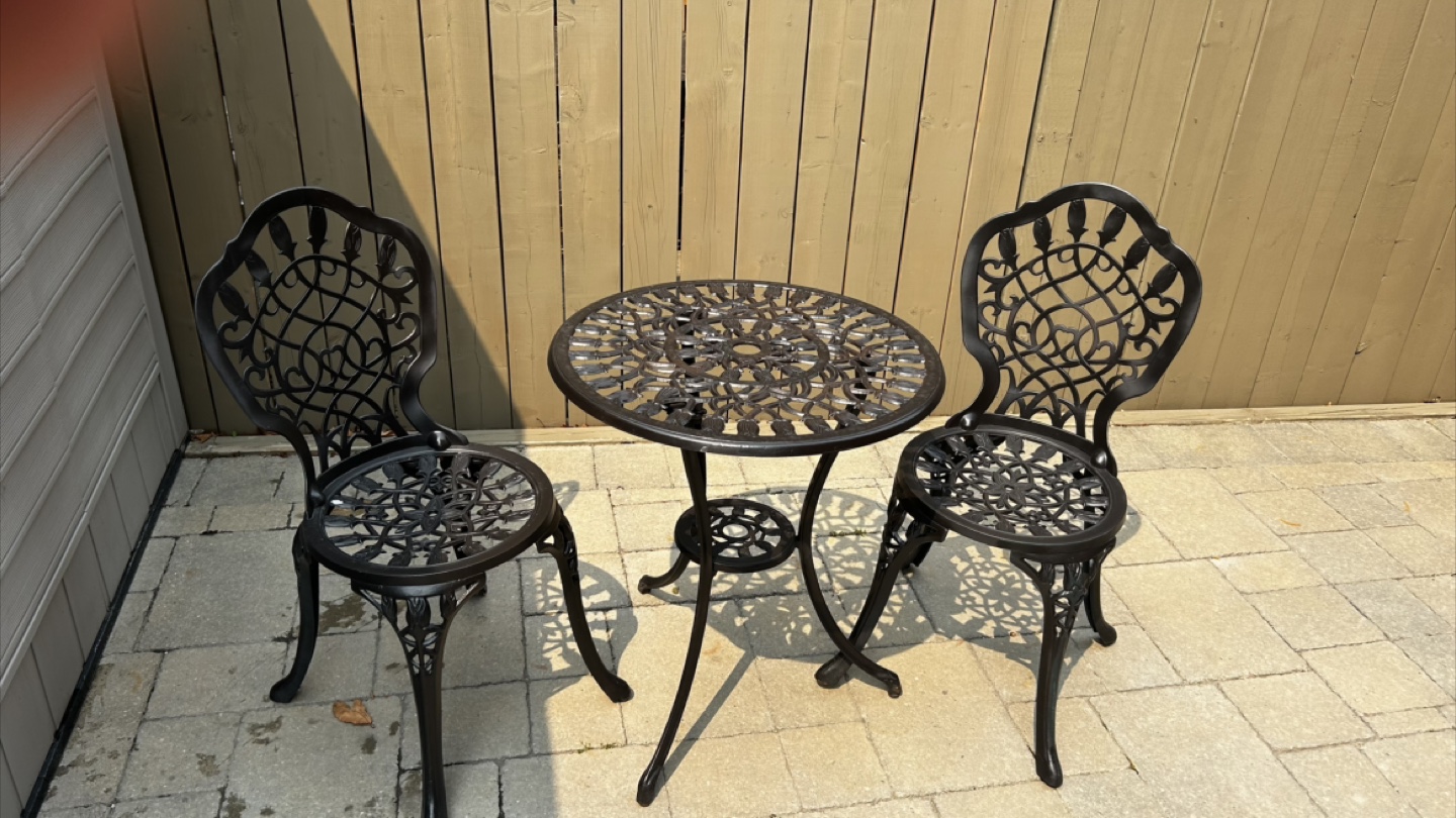 3 piece outdoor cafe set