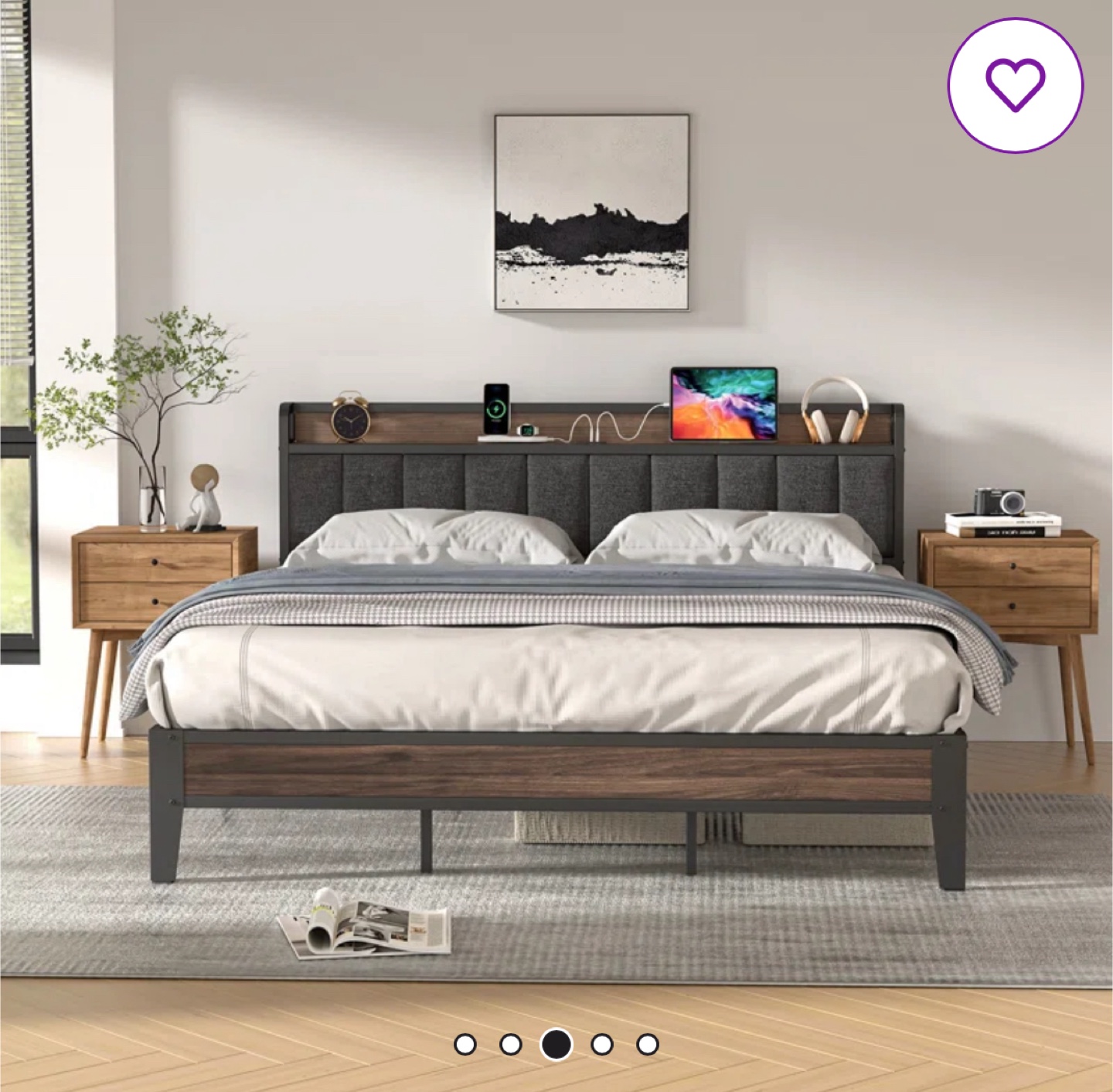 unopened - New-California King size bed frame. - photo 3
