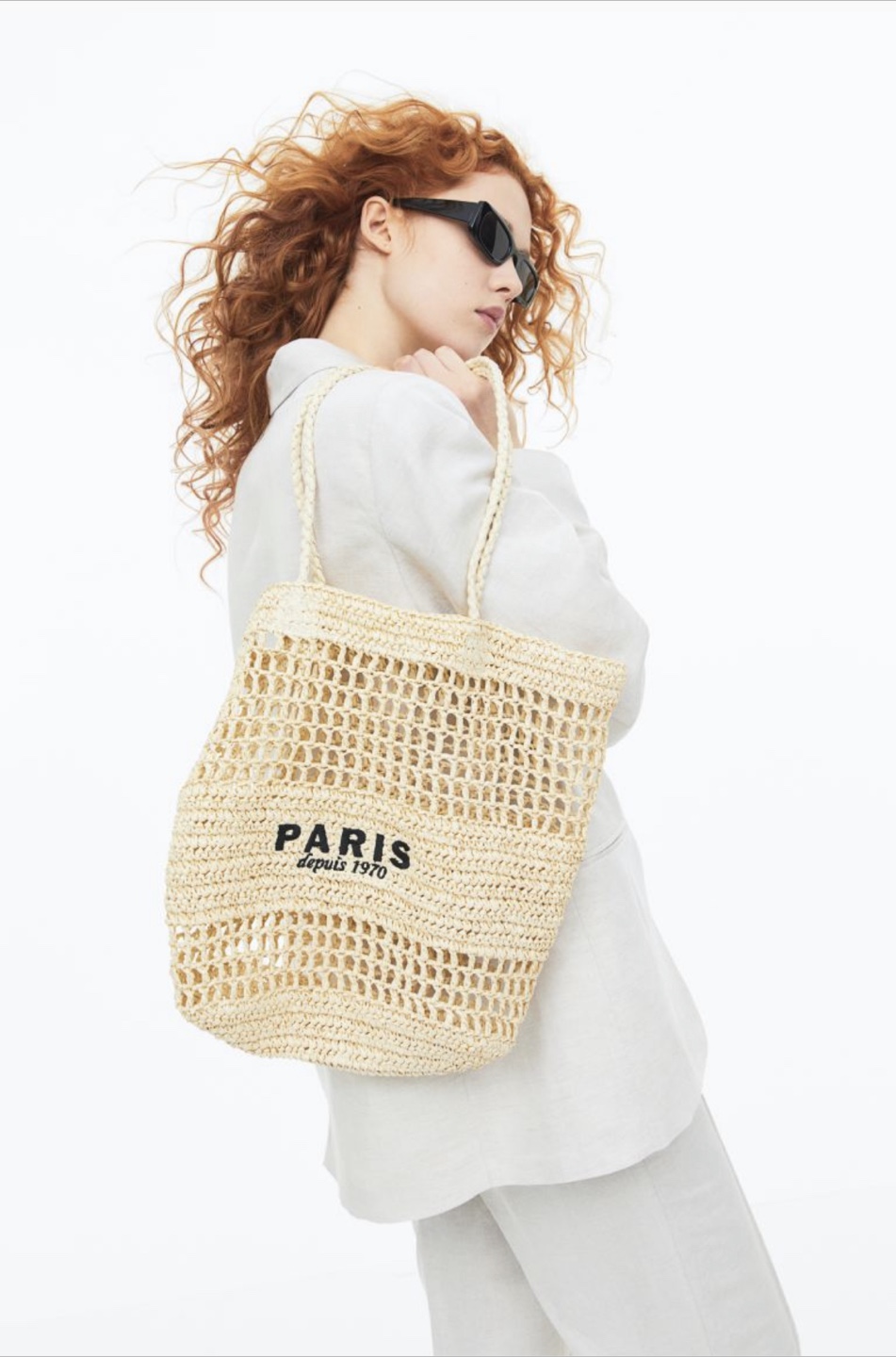 Straw shopper bag H&M