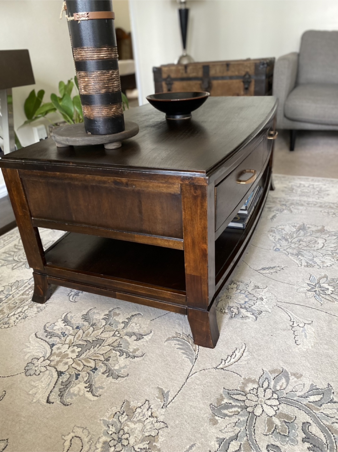 Dark Brown solid Wood Coffee Table - photo 3