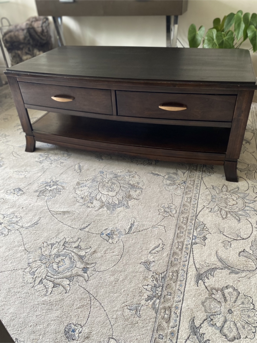Dark Brown solid Wood Coffee Table - photo 4