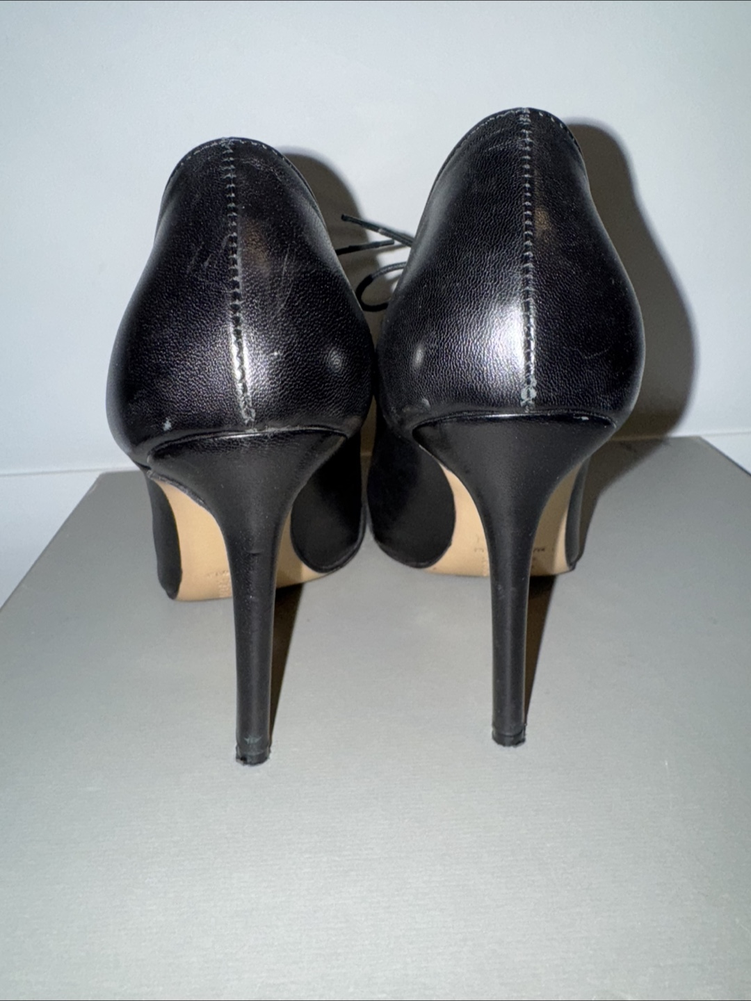 Jou Pierre Chose Black Leather Heels - Size 36 - photo 3