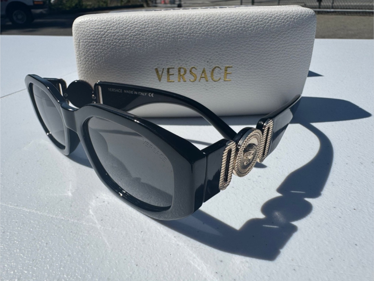 Versace Black Sunglasses with Case - photo 2