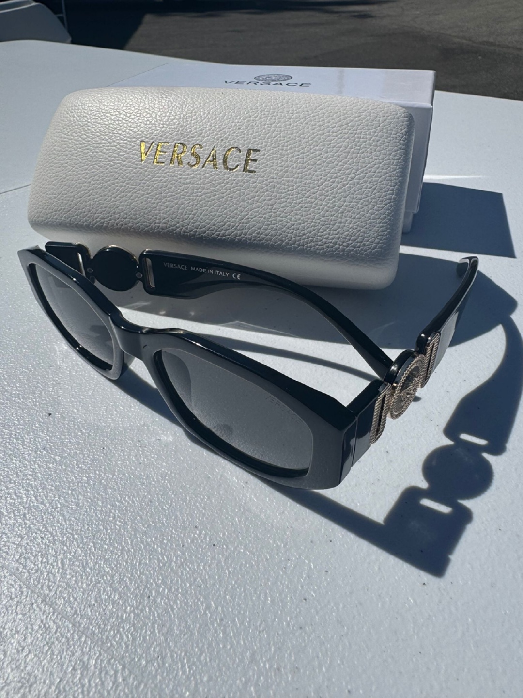Versace Black Sunglasses with Case - photo 4