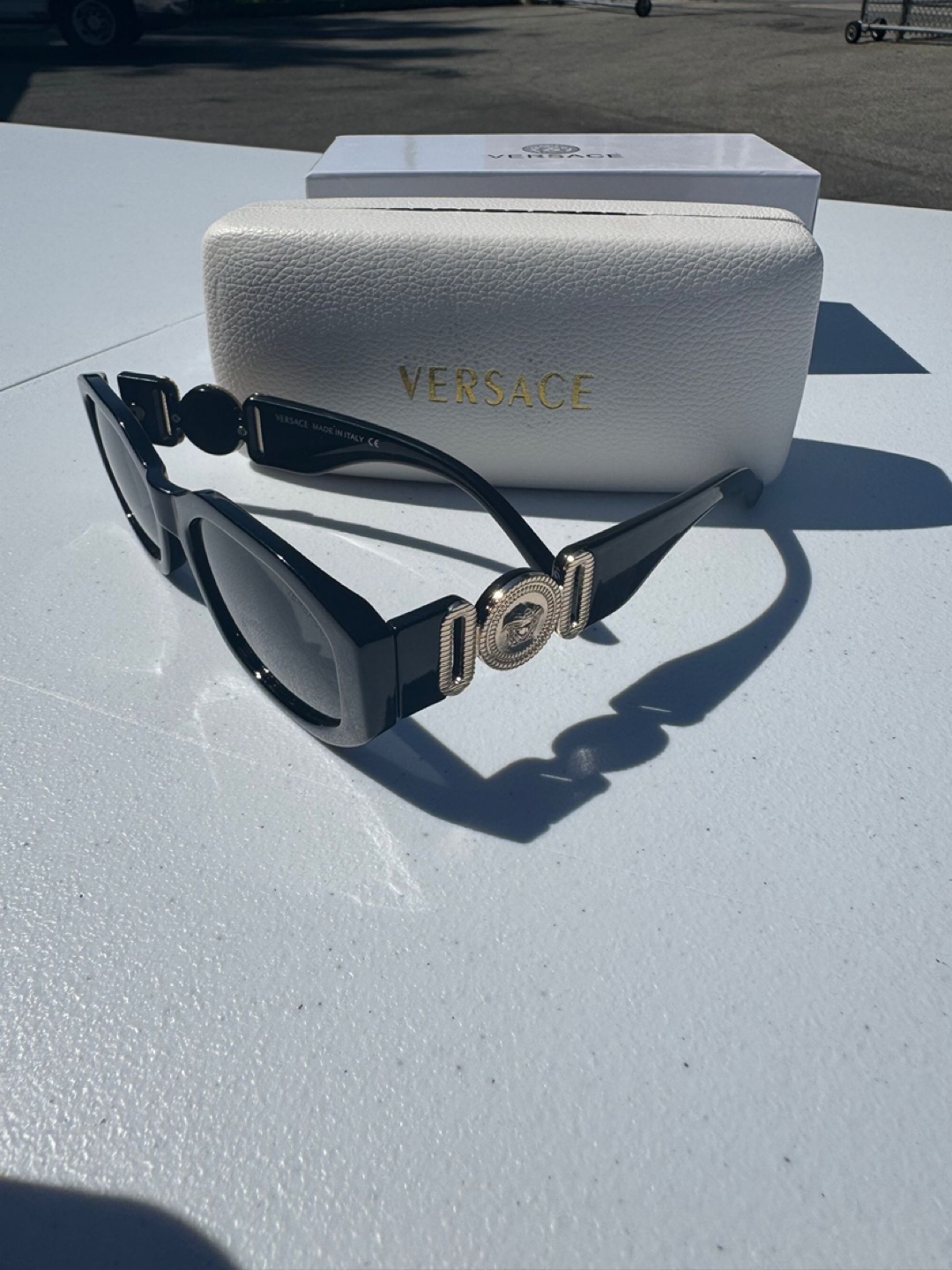 Versace Black Sunglasses with Case - photo 5