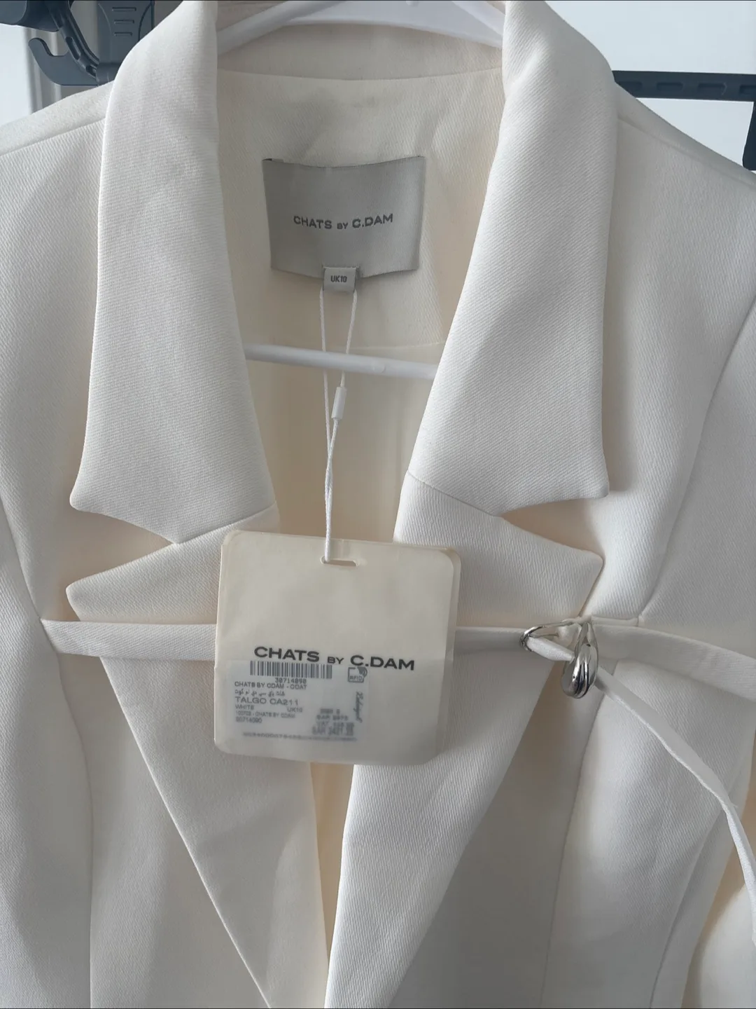 CHATS by C.DAM Off White Coat UK 10- New With Tags image indicator(3)