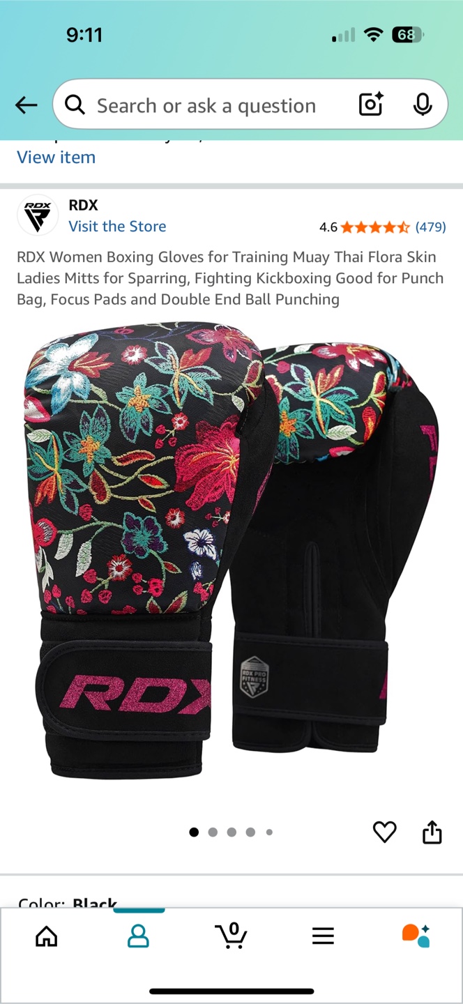 RDX Women's Thai Flora Skin Boxing Gloves - photo 4