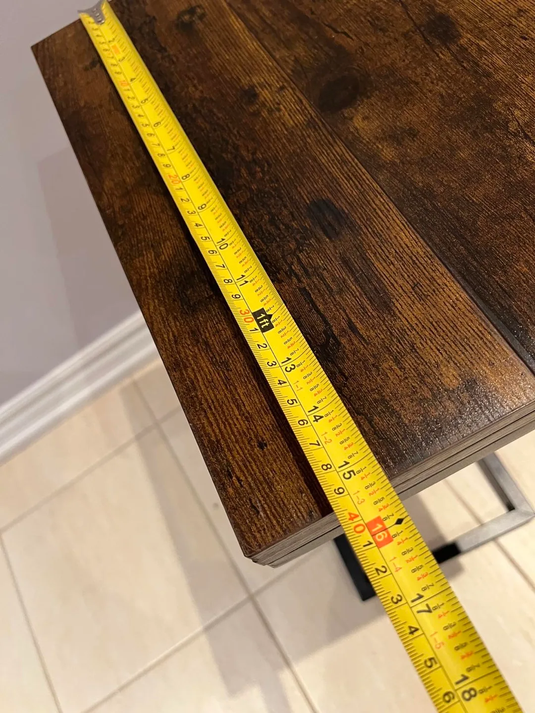 Brown Wood & Metal C Table image indicator(8)