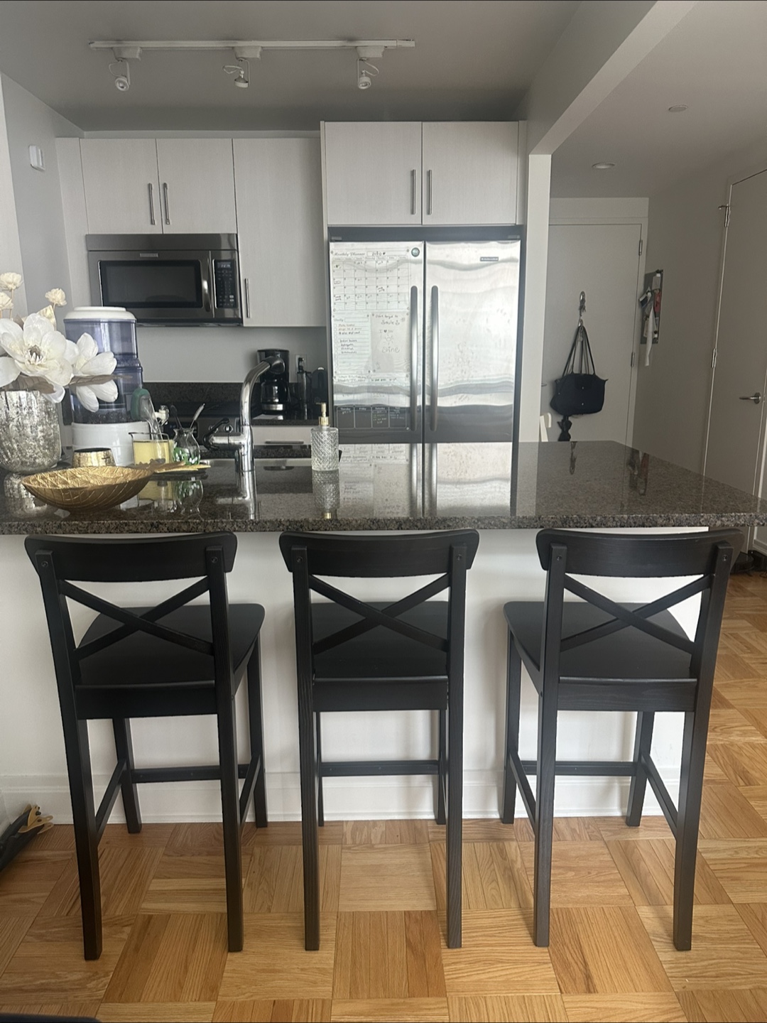 IKEA Ingolf Bar Stool - Black Set of 3 $120