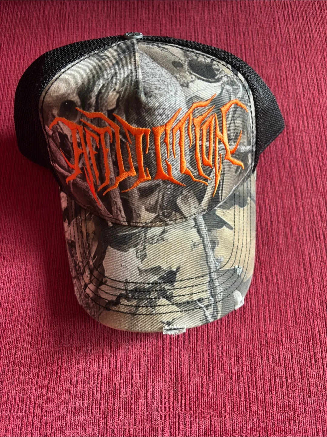 Affliction Skull Tree Black & Camo Trucker Hat thumbnail