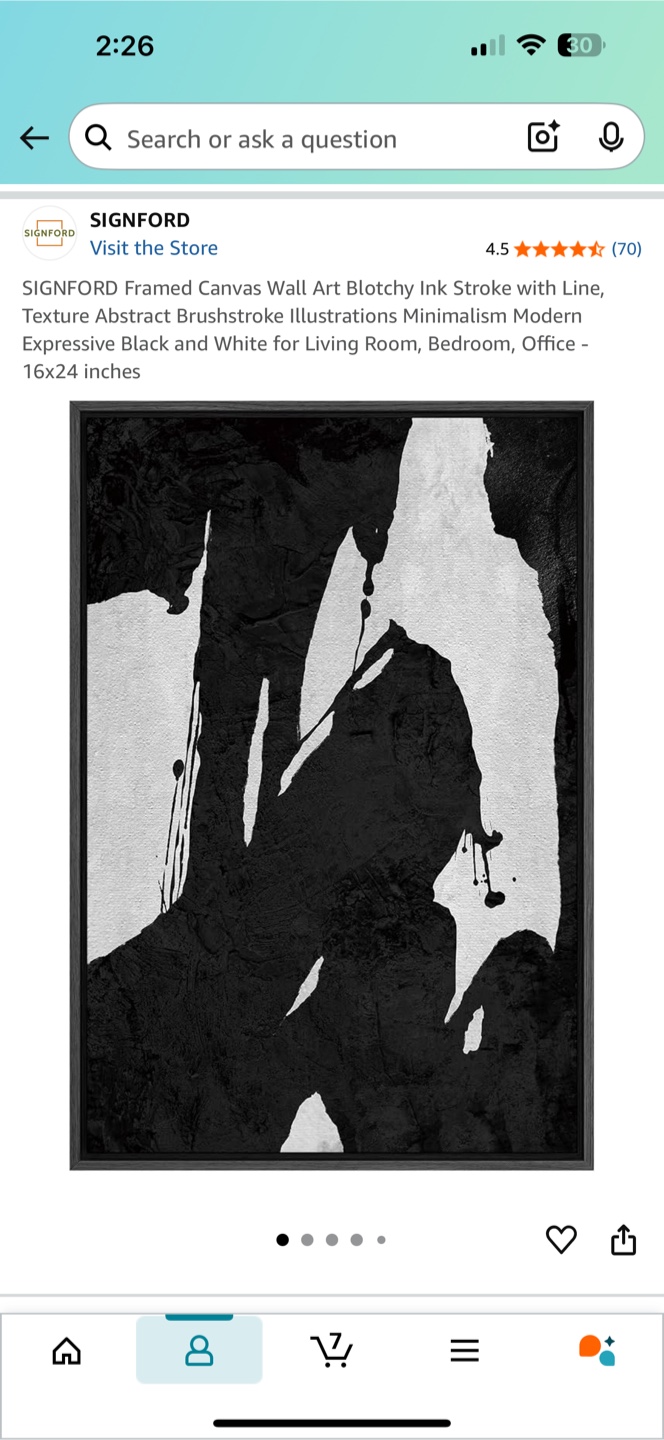 Framed Canvas Wall Art 24"x16" *MOVING SALE*