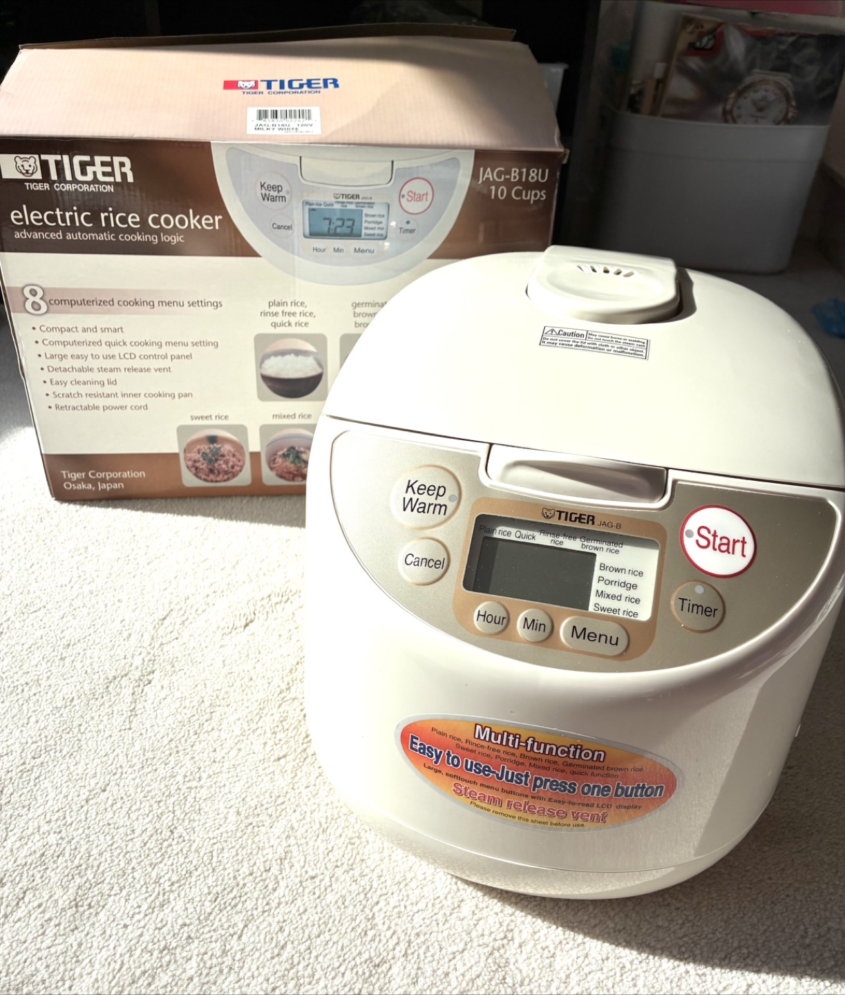 NEW Tiger ELECTRIC Rice Cooker -Advanced cooking, 10 Cups!!