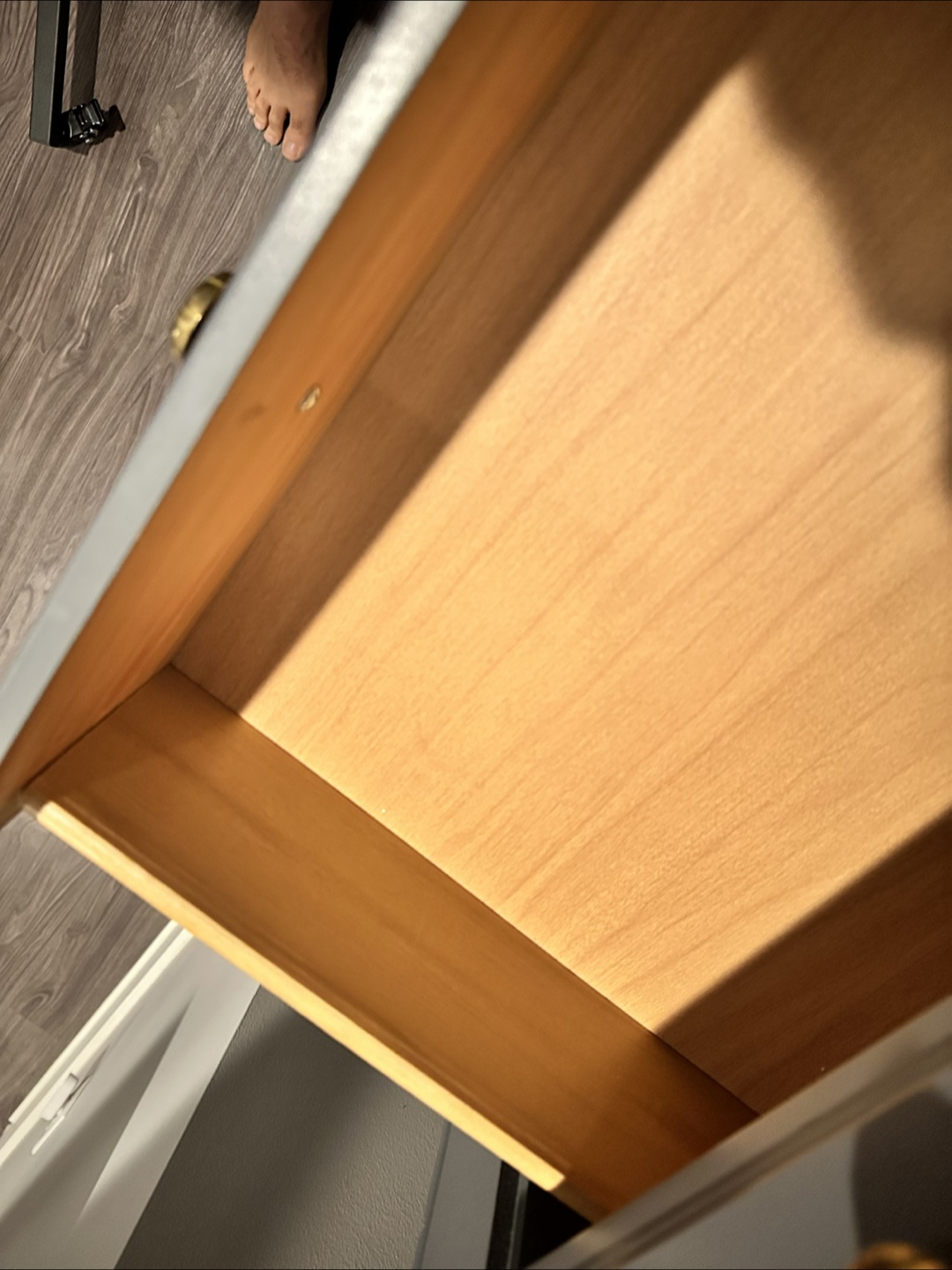 Solid Wood Gray Dresser w/ Custom Glass Top - photo 2