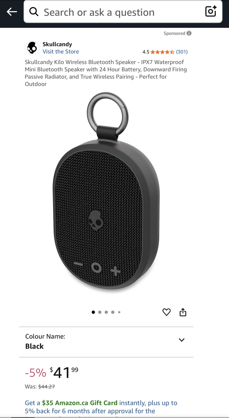 Skullcandy Kilo Bluetooth Speaker - Black