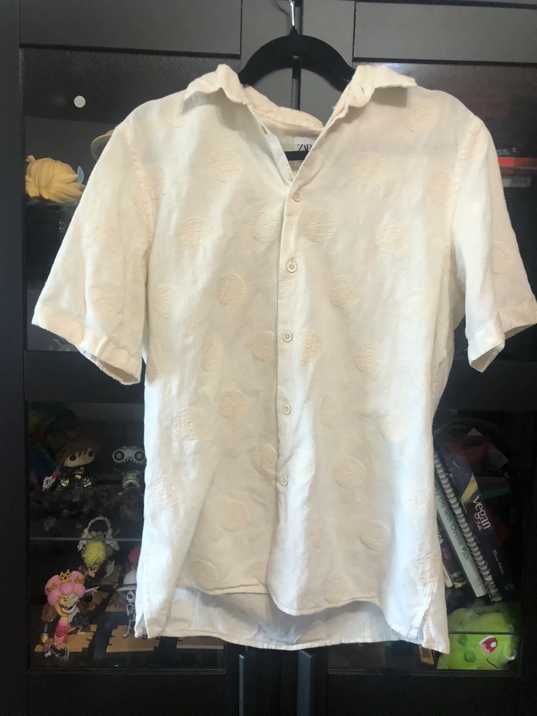 ZARA Crochet Embroidered Polo Shirt (M) image indicator(2)