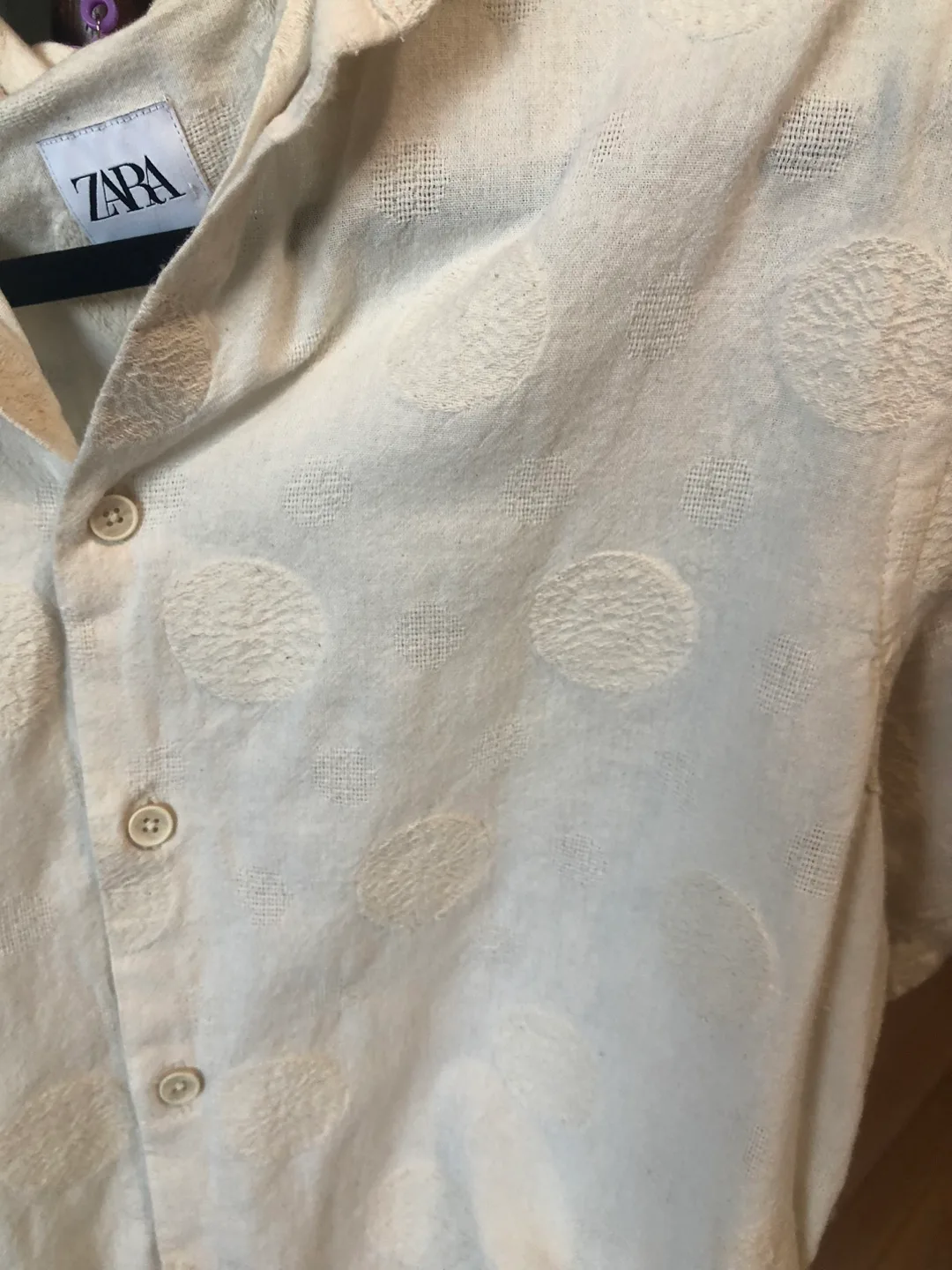 ZARA Crochet Embroidered Polo Shirt (M) image indicator(5)