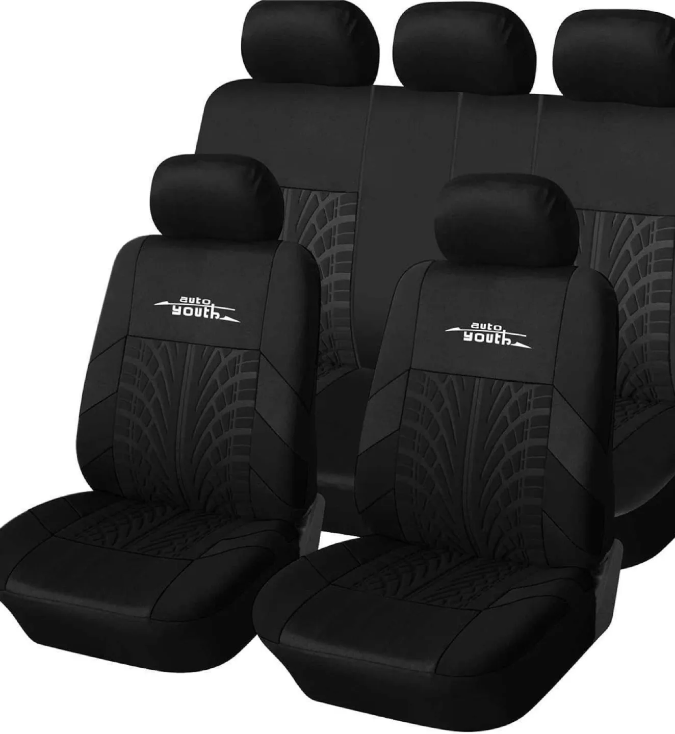 Auto Youth Black Car Seat Covers - New thumbnail
