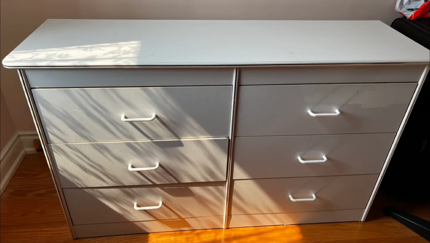 White Dresser with 6 Drawers thumbnail