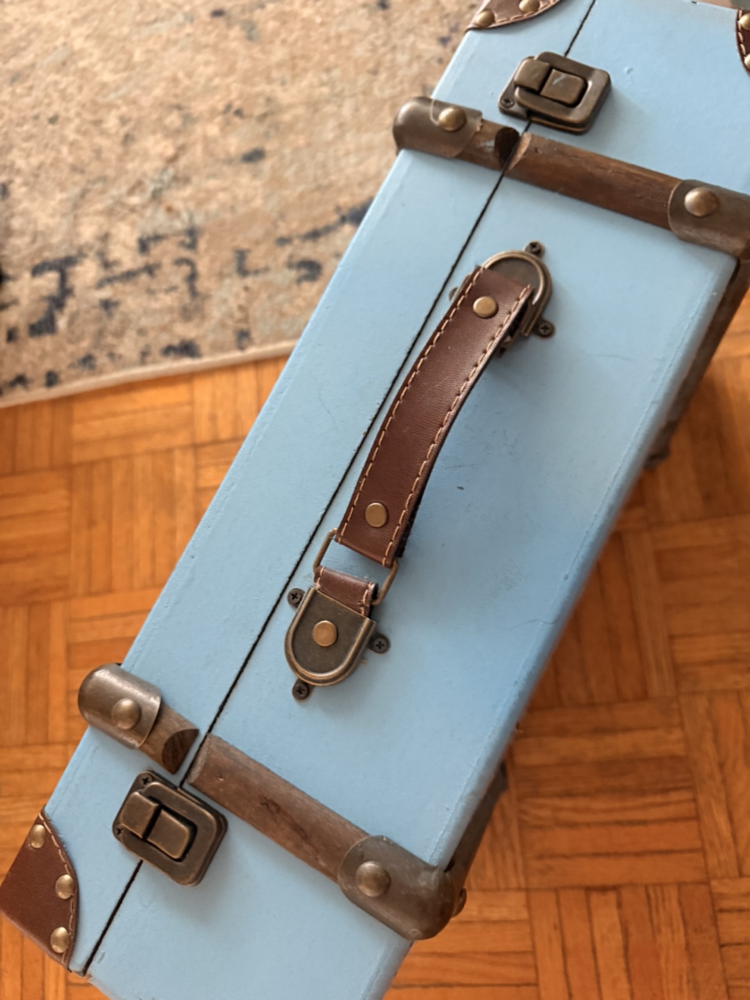 Vintage Blue Suitcase Decor - photo 2