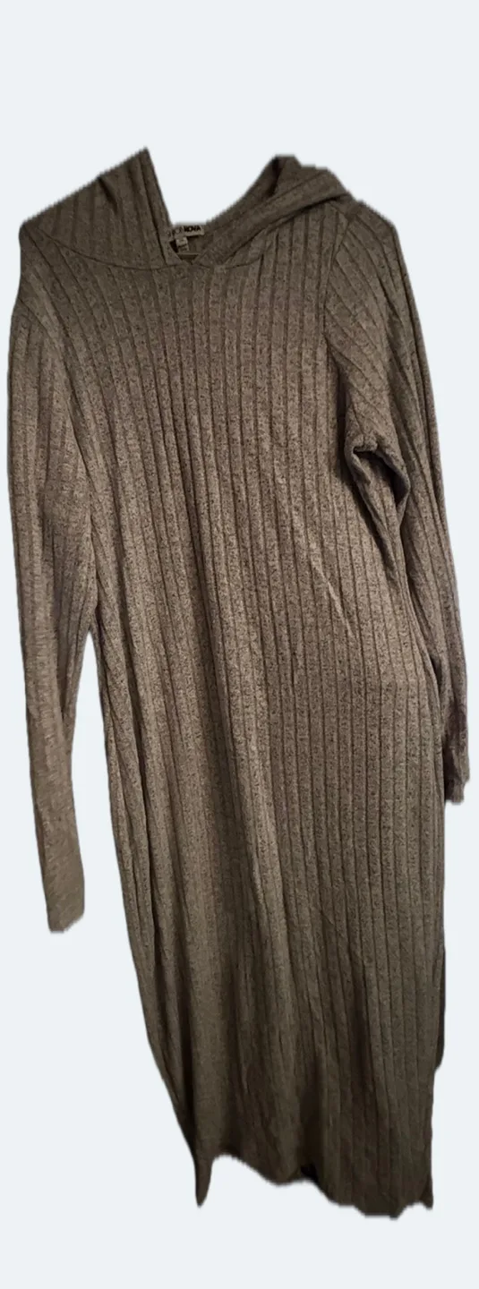 Fashion Nova Knit Hoodie Dress - Size Large -xl thumbnail