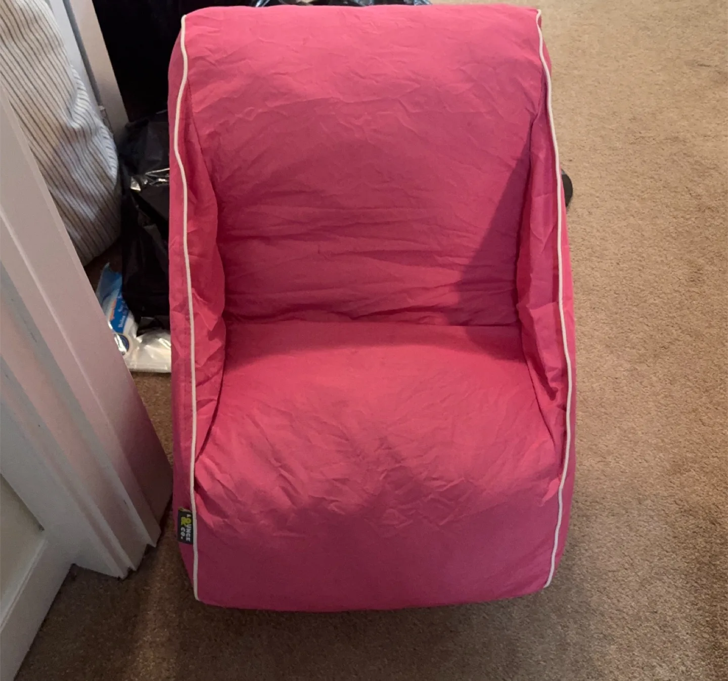 Lounge Co. Pink Bean Bag Chair thumbnail