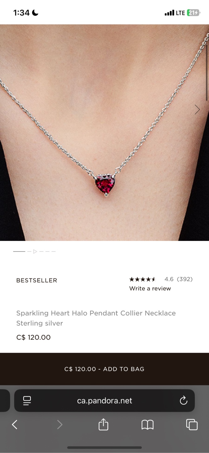 Pandora Heart pendant Necklace - photo 3